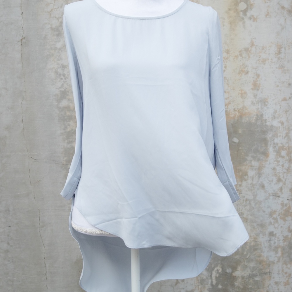 DailyLook | Baby Blue Long Sleeve Blouse